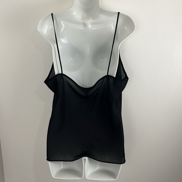 Lauren Ralph Lauren Black Sheer Ruffled Black and Gold Blouse - Picture 13 of 14